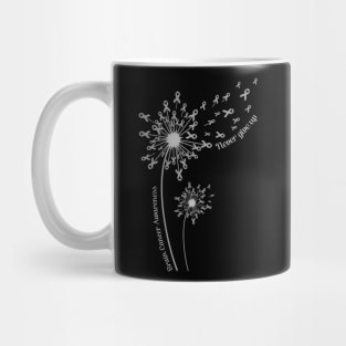 Dandelion Brain Cancer Awareness Never Give Up Mug